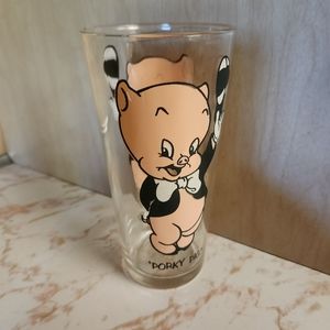 Vintage 1973 Looney Tunes Porky Pig Pepsi Glass